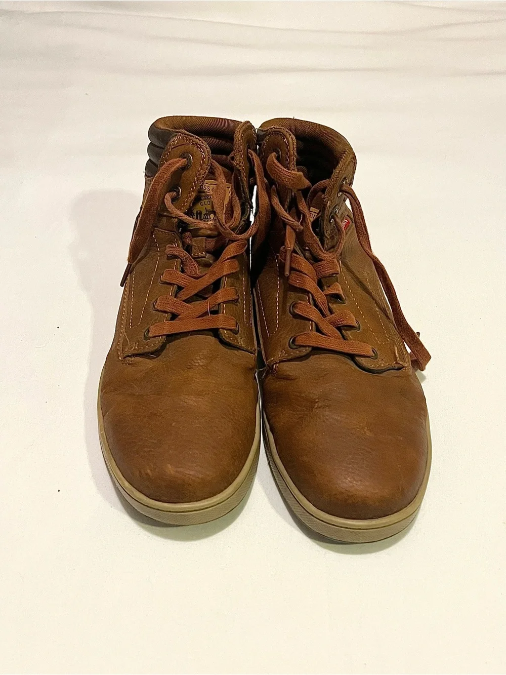 Men’s Sz 8 brown high-top lifestyle sneakers